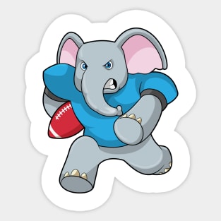 Elephant at Football with Equipment Sticker